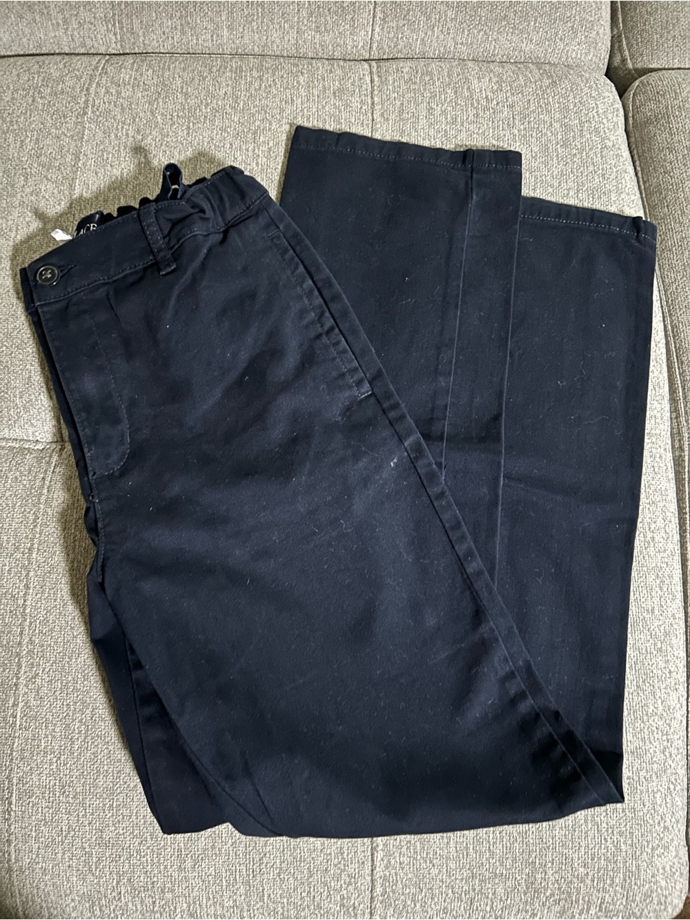 PLACE boys navy blue straight trousers